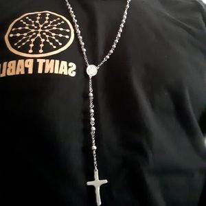 SILVER PLATED RELIGIOUS/FASHION ROSARY